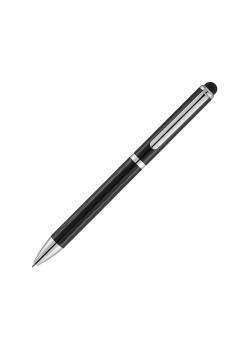 Ручка-стилус шариковая Alden, черный/серебристый