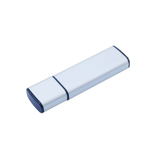 USB-флешка металлическая на 4ГБ с колпачком, серебро