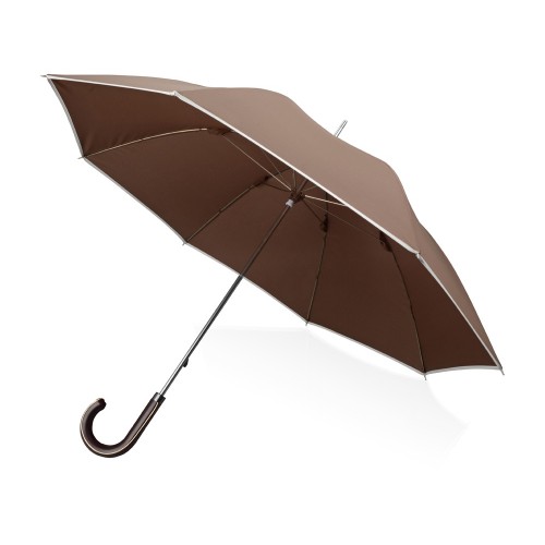 Зонт трость Ривер, механический 23, коричневый