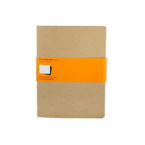 Записная книжка Moleskine Cahier (в линейку, 3 шт.), ХLarge (19х25см), бежевый