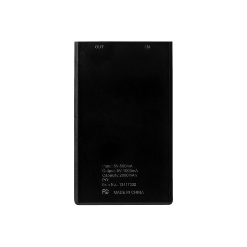 Портативное зарядное устройство Slim Credit Card, черный/белый