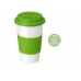 Кружка с силиконовой крышкой и манжетой Нью-Йорк 300мл, зеленый