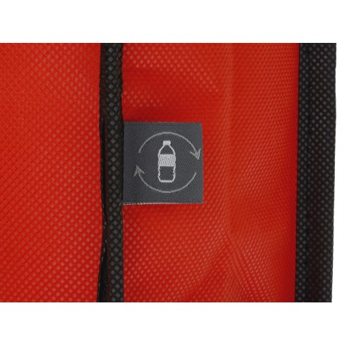 Сумка-холодильник Reviver на липучке из нетканого переработанного материала, красный