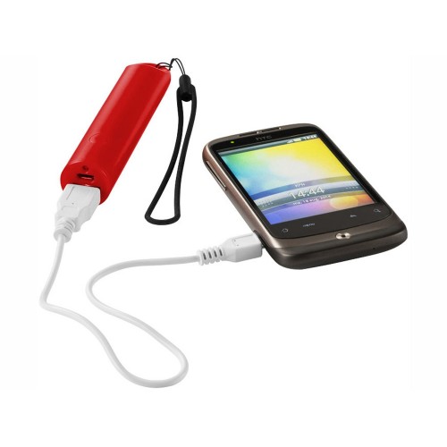 Портативное зарядное устройство Beam, 2200 мА/ч, красный