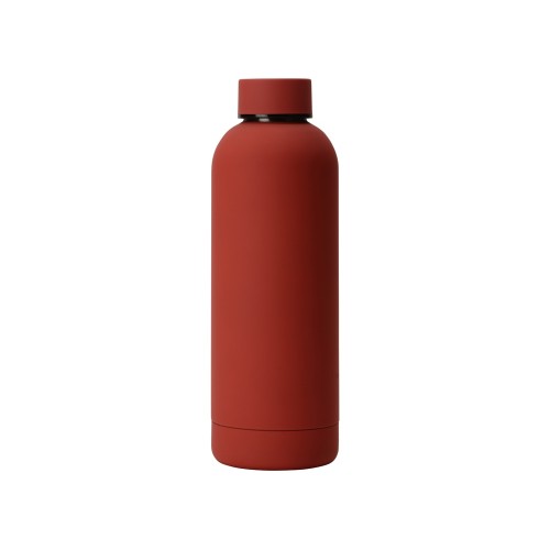 Вакуумная термобутылка Cask Waterline, soft touch, 500 мл, красный