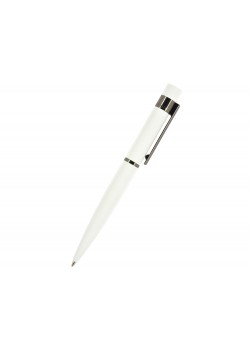 Ручка Verona шариковая автоматическая, белый металлический корпус, 1.0 мм, синяя