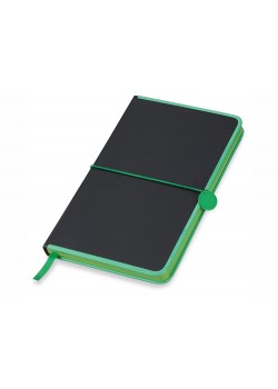 Блокнот Color Rim, черный/зеленый. Lettertone