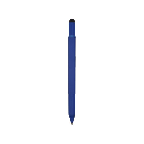Ручка шариковая металлическая Tool, синий. Встроенный уровень, мини отвертка, стилус