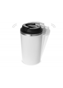 Герметичная термокружка на присоске Kick, 350 мл, белый