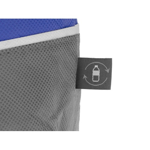 Сумка-холодильник Reviver с длинными ручками из нетканого переработанного материала RPET, синий/серый