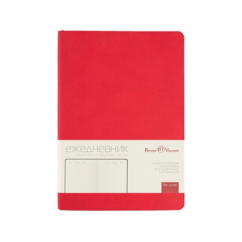 Ежедневник недатированный А5 Megapolis Color Flex, красный