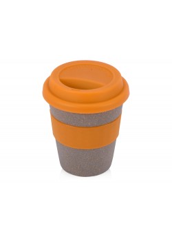Стакан с силиконовой крышкой Café, оранжевый