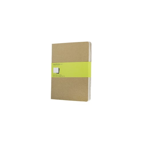 Записная книжка Moleskine Cahier (нелинованный, 3 шт.), ХLarge (19х25см), бежевый