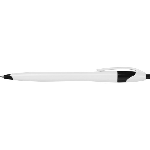Ручка шариковая Флокс, белый/черный