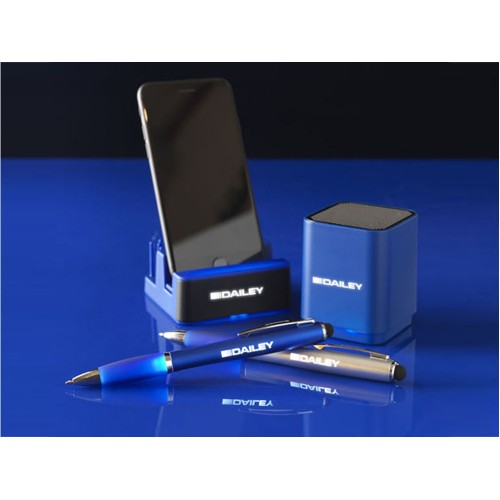 Светодиодная колонка Beam с функцией Bluetooth®, ярко-синий