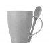 Пшеничная кружка Nina с ложкой, 300ml, серый Cool grey 7C