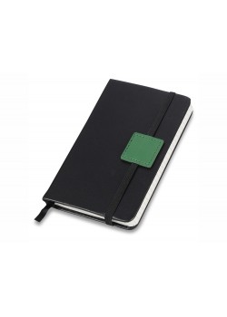 Блокнот А6 Label черный/зеленый. Lettertone