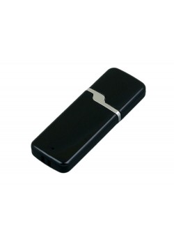 Флешка промо прямоугольной формы c оригинальным колпачком, 4 Гб, черный