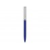 Ручка металлическая soft-touch шариковая Tally с зеркальным слоем, серебристый/синий