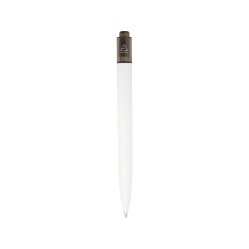 Шариковая ручка Thalaasa из океанического пластика, черный прозрачный/белый