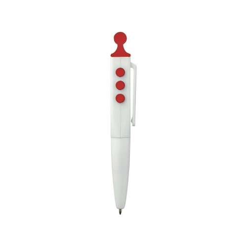 Ручка шариковая Clic Pen, белый/красный