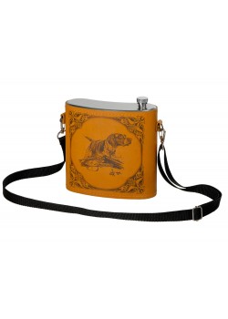 Фляга 510 (рыжая кожа), 1,5 л