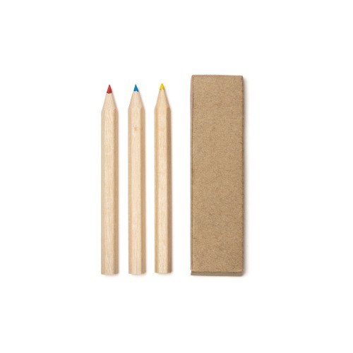 Набор DENOK из 3 цветных деревянных карандашей