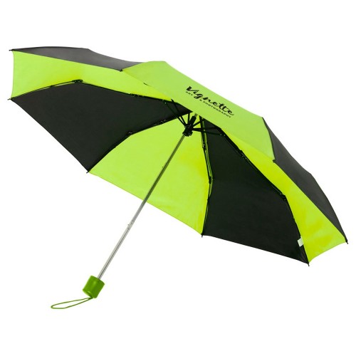 Зонт Spark 21 трехсекционный механический, черный/зеленый