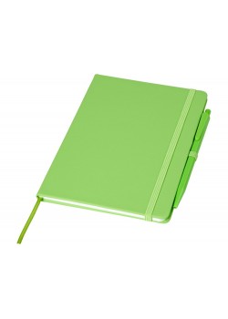Блокнот Prime среднего размера с ручкой, лайм