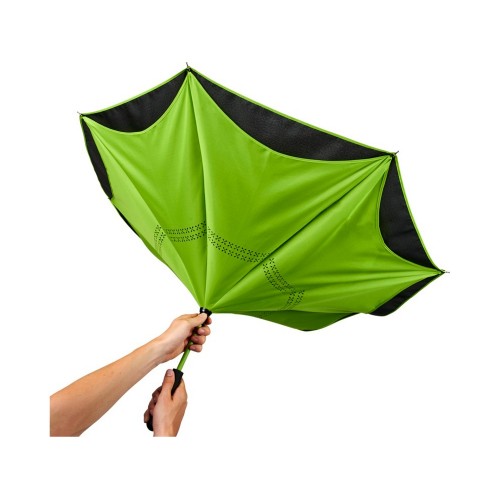 Прямой зонтик Yoon 23 с инверсной раскраской, лайм