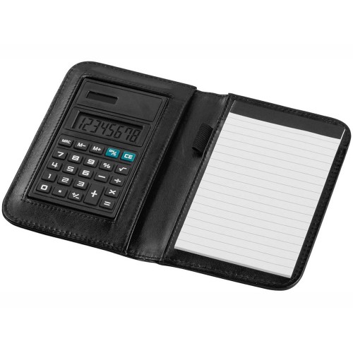 Блокнот А6 Smarti с калькулятором, черный