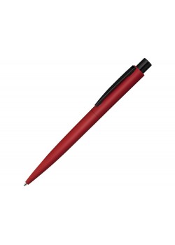 Ручка шариковая металлическая LUMOS M soft-touch, красный/черный