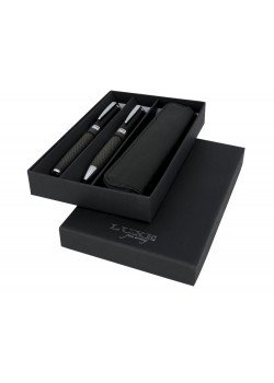 Подарочный набор ручек Carbon, черный