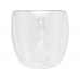 Стеклянный стакан Manti объемом 250 мл с двойными стенками и подставкой из бамбука, 2 шт. , natural