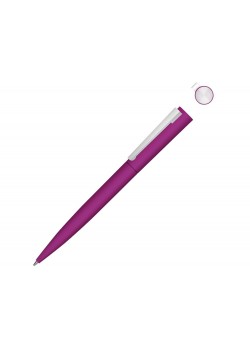 Металлическая шариковая ручка soft touch Brush gum, розовый