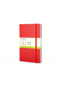 Записная книжка Moleskine Classic (нелинованный) в твердой обложке, Large (13х21см), красный
