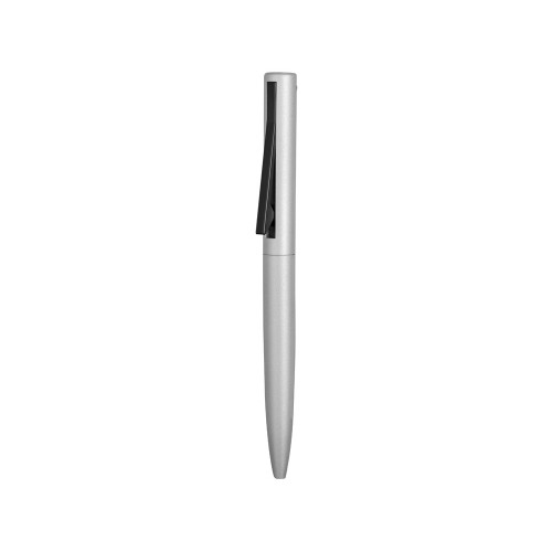 Ручка металлическая шариковая Bevel, серебристый/черный