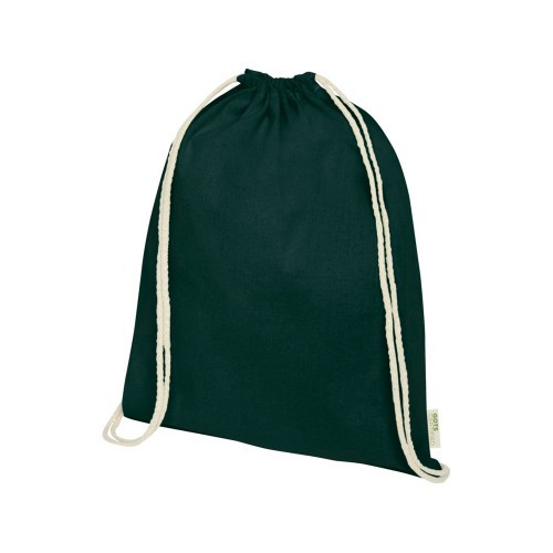 Orissa, рюкзак со шнурком из органического хлопка плотностью 140 г/м², соответствующего требованиям стандарта, темно-зеленый