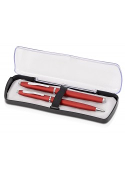 Набор Celebrity Экзюпери: ручка шариковая, ручка роллер в футляре красный