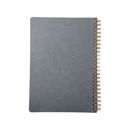 Дневник Spiraly формата A5 из искусственной кожи, серый