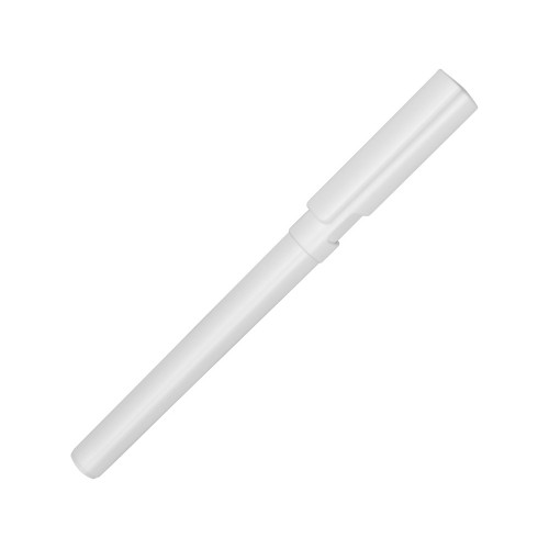 Ручка пластиковая шариковая трехгранная Nook с подставкой для телефона в колпачке/белый