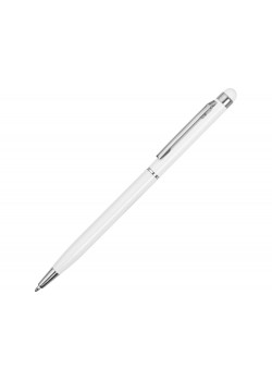 Ручка-стилус металлическая шариковая Jucy, белый