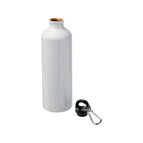 Сублимационная спортивная бутылка Pacific объемом 770 мл с карабином, белый