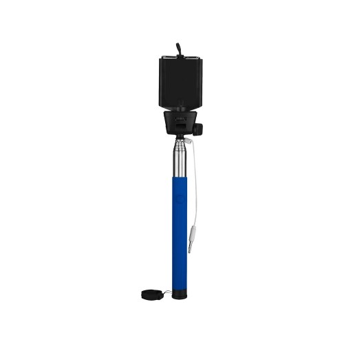 Монопод проводной Wire Selfie, ярко-синий
