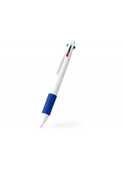 Ручка шариковая KUNOY с чернилами  4-х цветов, белый/королевский синий
