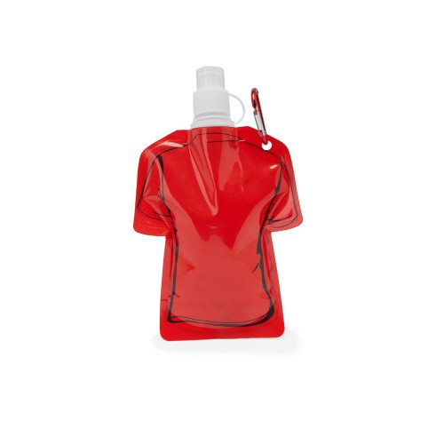 Гибкая емкость для питья MANDY в форме футболки, 470 мл, красный
