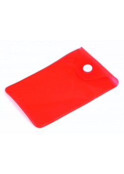 Прозрачный кармашек PVC, красный цвет