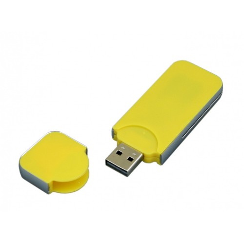 USB-флешка на 4 Гб в стиле I-phone, прямоугольнй формы, желтый