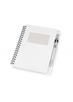 Блокнот Контакт с ручкой, белый
