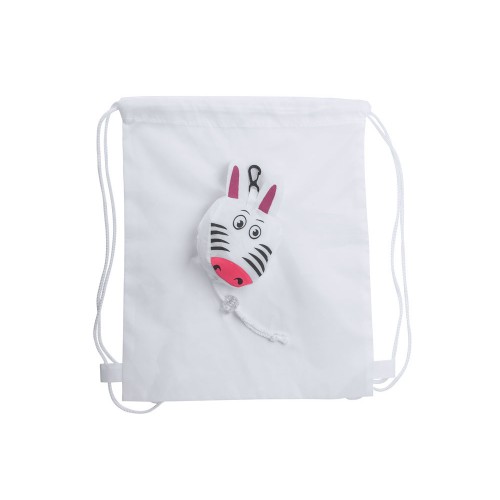Детский складной рюкзак ELANIO, белый (зебра)